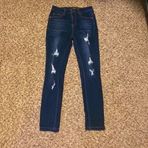 Dark, Distressed Jeans